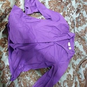 Riders sz L women's purple button up shirt blouse